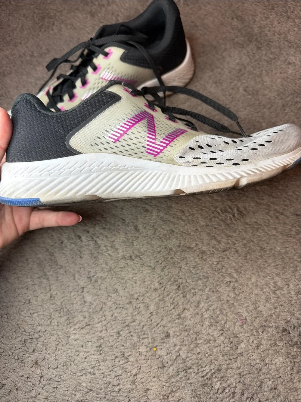 New Balance Women's Athletic Sneakers in Beige, Pink and Black
